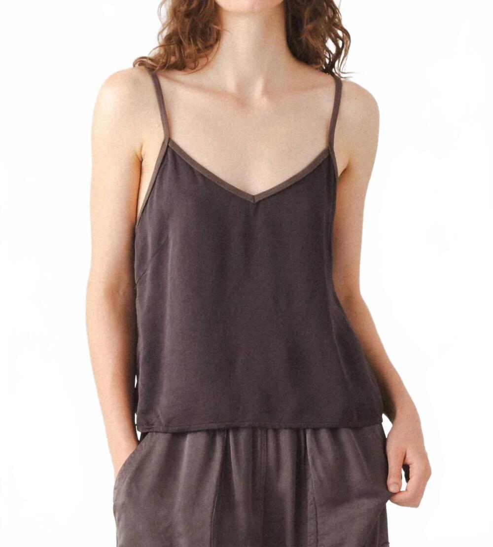 NEW PRAIRIE UNDERGROUND shine on camisole in cocoa satin